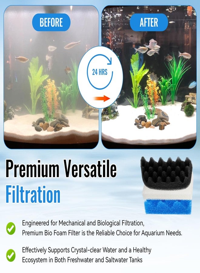 Antrys 106/107 Bio Foam Replacement Aquarium Filter Media Kit Compatible with Fluval 106/107 Canister Filters, Bio Foam Sponge Set - 4 White, 4 Blue & 2 Black Foam for Biological and Mechanical Filtration - Image 3